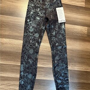 New lululemon athletica Black Floral Leggings